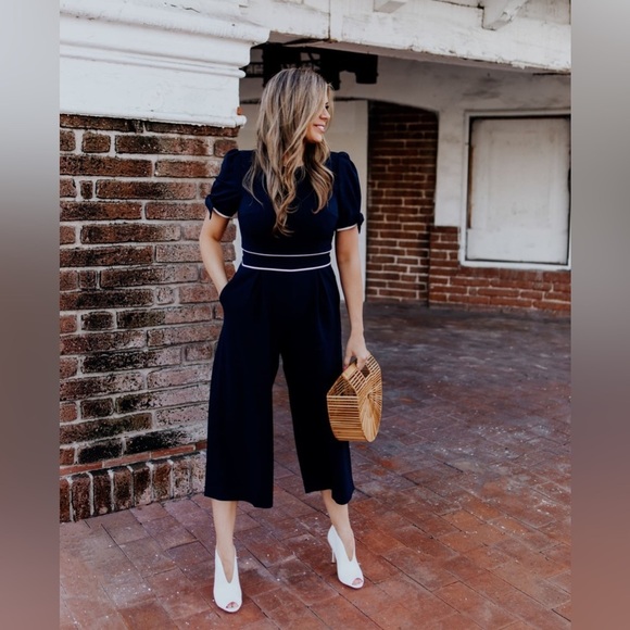 Eliza J Crop Jumpsuit - Picture 1 of 8